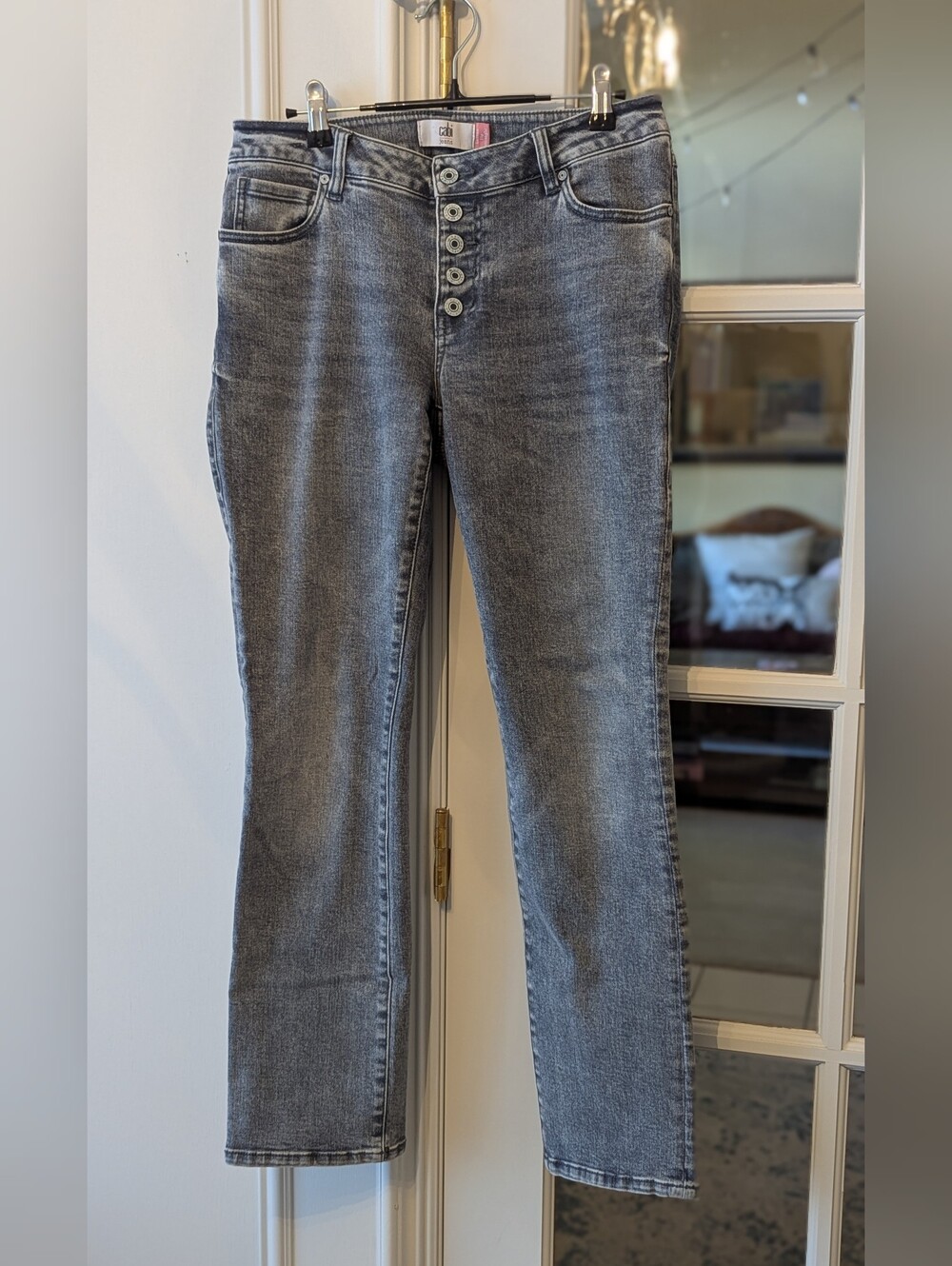 CAbi Button Fly Straight Leg Jeans